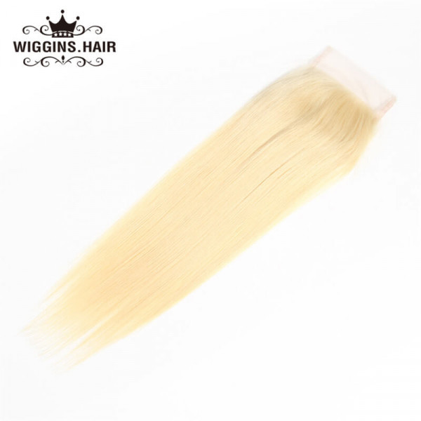 WIGGINS HAIR Brazilian Virgin Hair Pure 613 Straight 4x4 Inch Lace ...