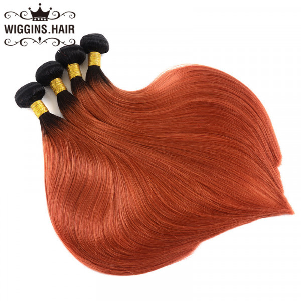 Straight Hair Wave 1B/350 Color 4pcs Virgin Hair Ombre Hair -Wigginshair