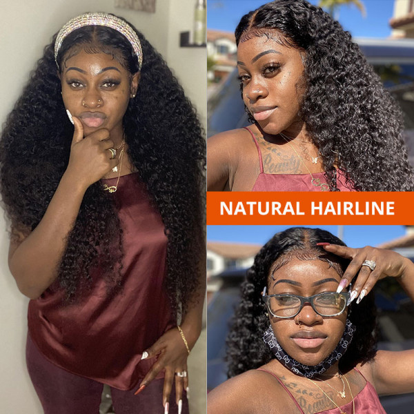 14-36 Inches Long Curly Wigs Lace Front Wigs Human Hair Lace Front Wigs  -Wigginshair