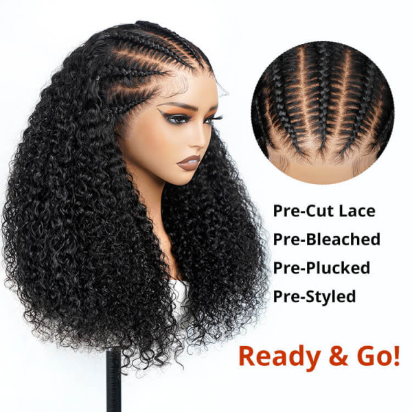 Wiggins Hair Ready & Go Wigs Human Braiding Hair Curly 13x6 Lace Front Wig $239 (reg $478)