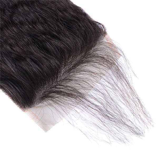 Kinky Straight Texture 3 Bundle Deals With Lace Closure Double Weft ...