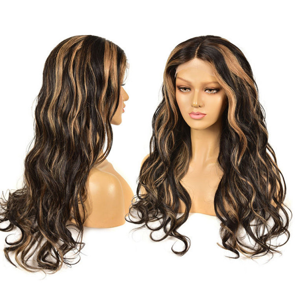 #P1B/30 Loose Body Wave Highlight Wigs Lace Front Human Hair Wigs