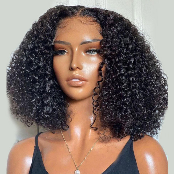 250% Density Curly 13x4 Lace Front Wigs Human Hair -Wigginshair
