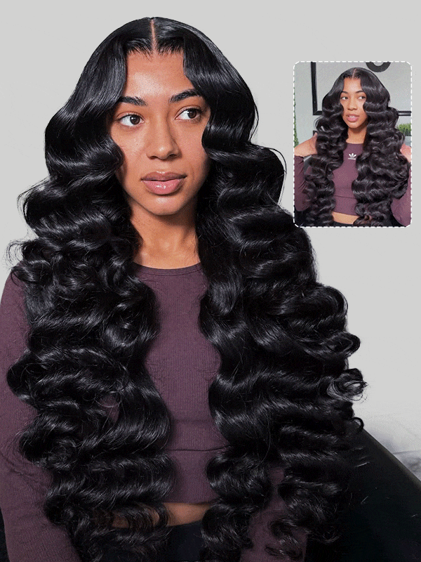 Raw Human Hair Bouncy Wavy Wigs 13x6 Undetectable HD Lace Front Wig ...