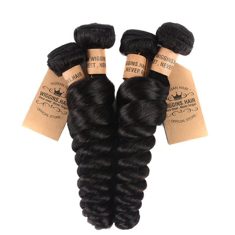 4pcs Malaysian Hair Weave Loose Wave Bundles Virgin Hair Wigginshair