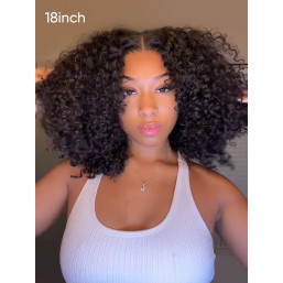 WIGGINS Ready & Go 250% Density Popping Curly HD Lace Front Wigs Medium Length Human Hair Wigs