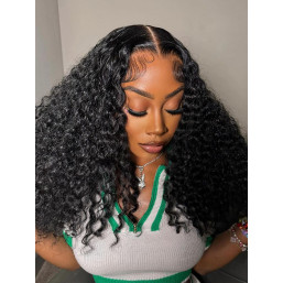 Ready And Go Wig Full Curly HD 7x5 13x4 Glueless Wigs Bouncy Burmese Curls 250% Density
