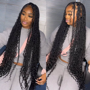 box braided wigs with curls