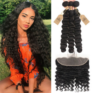 loose deep wave bundles with frontal