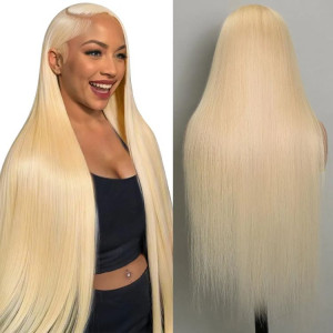 straight blonde human hair