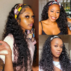 water wave headband wigs