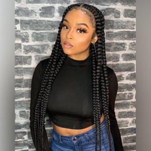 braid lace front wig
