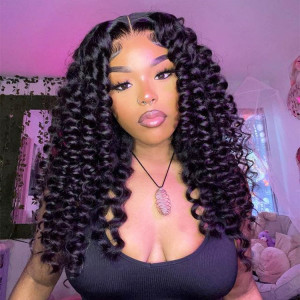 loose curly human hair afro wigs