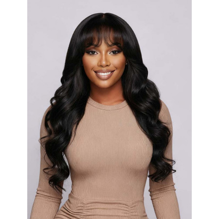 Loose Body Wave Undetectable 3x6 HD Lace Closure Ready To Go Wig With Airy Bangs 