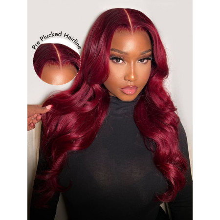 99J Burgundy Wigs 4x4 5x5 Lace Closure Wigs Colored Wigs