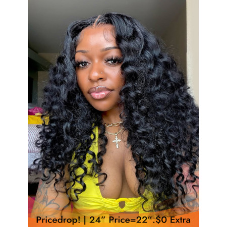 Bouncy Boba Wand Curls With Voluminous Density Pre-Plucked Pre Cut 7x5 13x4 Ready To Go Lace Wigs