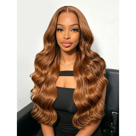 Golden Brown Wig Ready to Wear Body Wave 13x4 Glueless Lace Front Wigs