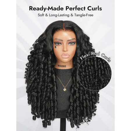 Flexi Rod Bouncy Curls HD 13x4 Lace Frontal Full Density Ready To Go Wig
