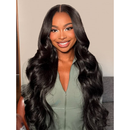 Loose Body Wave 6x8 HD Lace Closure Ready To Go Drawstring Wig With Fake Scalp