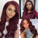 Burgundy 13x4 Lace Front Wigs