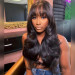 Body Wave Wig With Cute Bangs