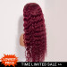 burgundy loose deep wave 5x5 wig