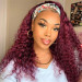 burgundy headband wigs