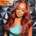 maple red human hair wig