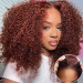 reddish brown curly wear and go wigs