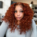 Red Orange Lace Front Wigs