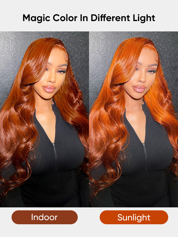 35 Copper Orange Body Wave Ready And Go Wig - Wiggins Hair  display picture 2