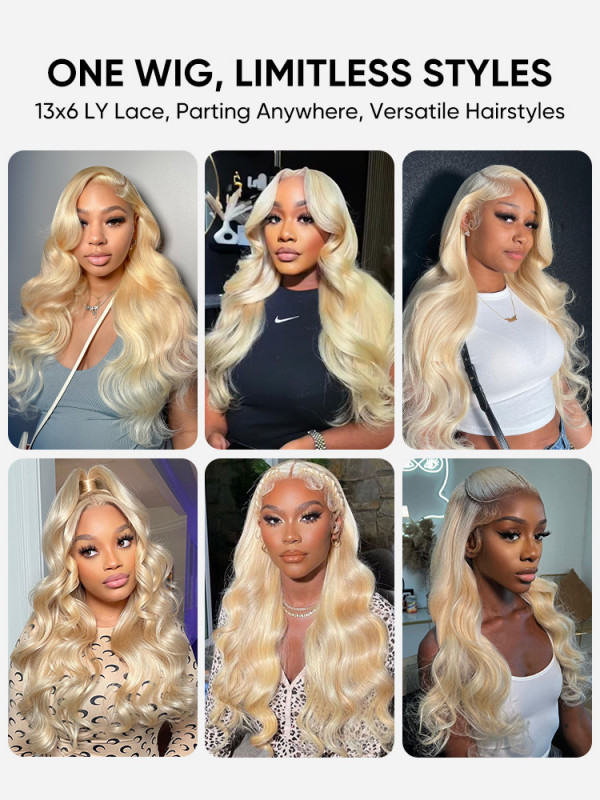 613 Hair Body Wave Blonde Lace Front Wigs Transparent HD Lace Wig