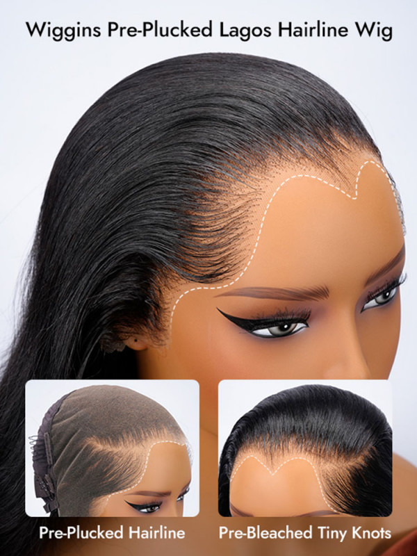 Lagos Hairline Dark Brown Color Body Wave 13x6 HD Lace Front Wig