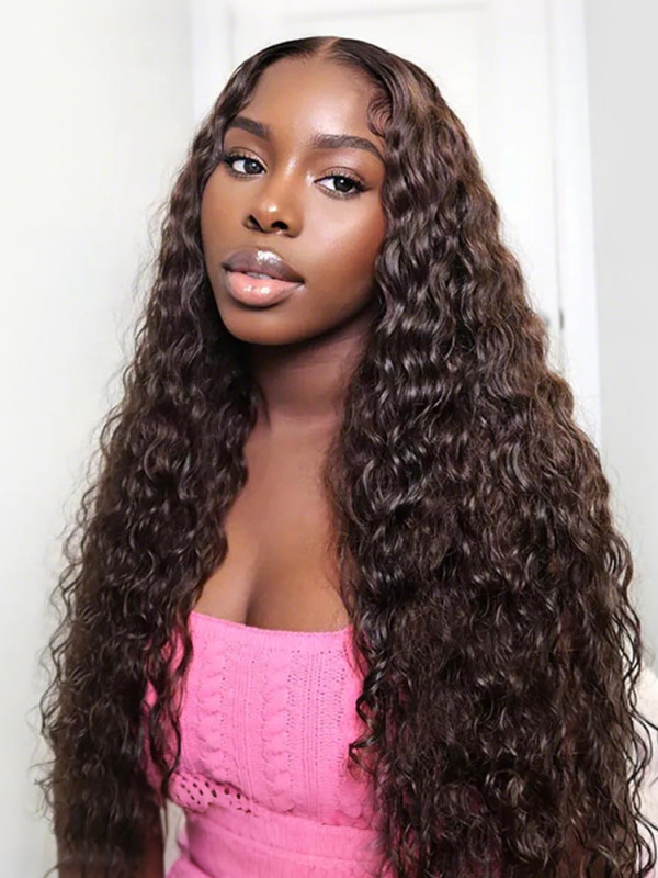 4 Chocolate Brown Wigs Human Hair Loose Deep Wave Lace Front  display picture 1