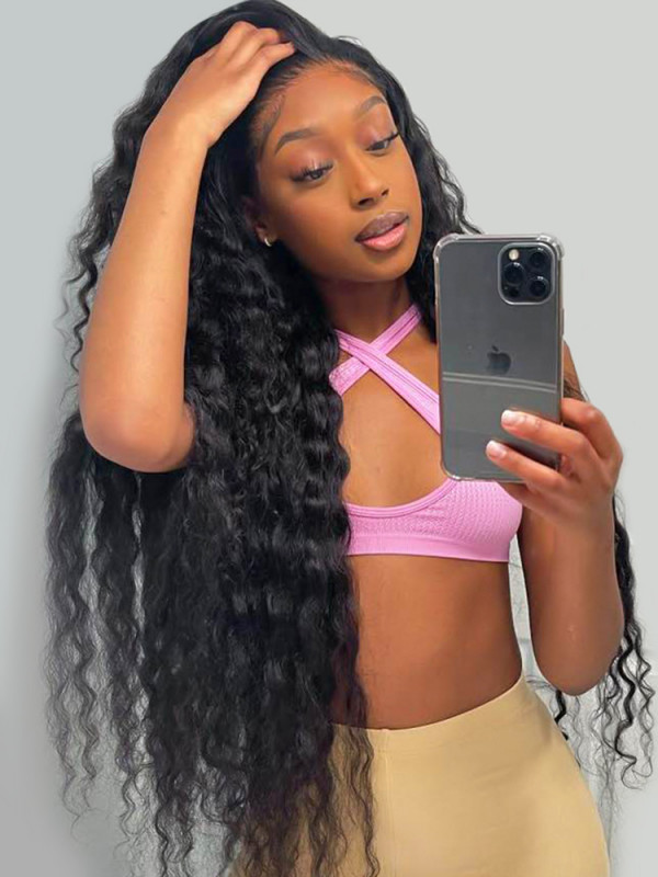 12-36 Inch Loose Deep Wave Wigs Human Hair Lace Front Wigs For Sale
