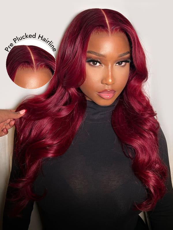 99J Burgundy Wigs 4x4 5x5 Lace Closure Wigs Colored Wigs