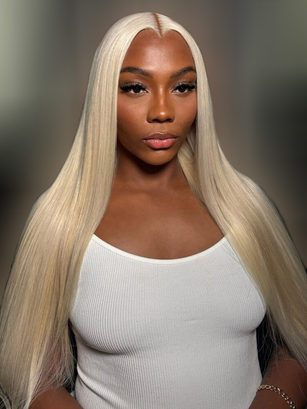 #613 Blonde Lagos Hairline Silky Straight Pre Max 13x6 Lace Frontal Human Hair Wigs