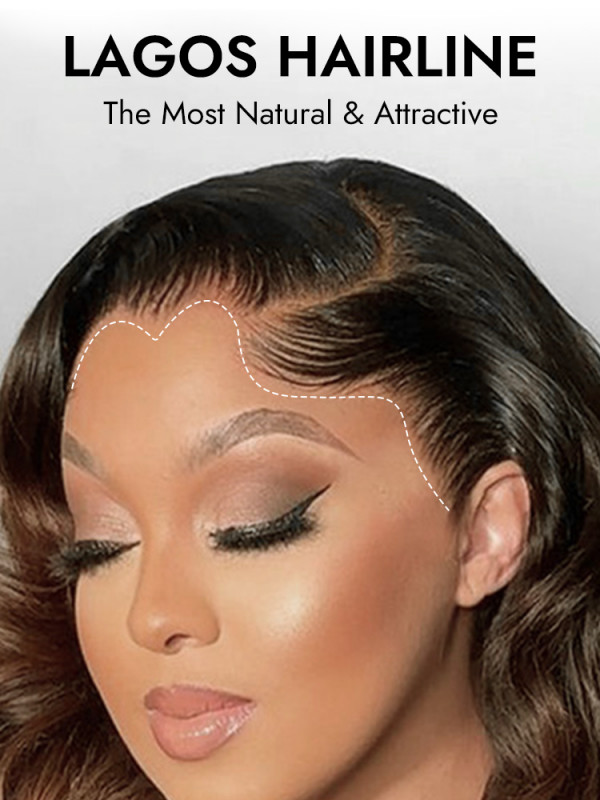 Lagos Hairline Highlight Ombre Brown Loose Body Wave 13x6 HD Lace Frontal Ready And Go Wig