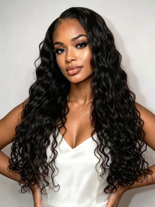 Side Part Loose Deep Wave Glueless Wig 6x8 Lace Front Wigs  display picture 1