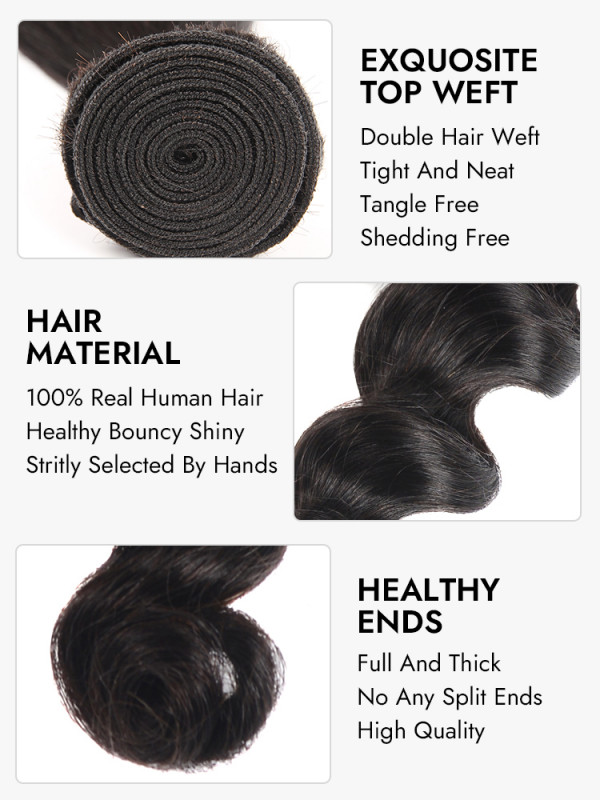 Loose Deep Wave Bundle Hair 100% Human Virgin Hair