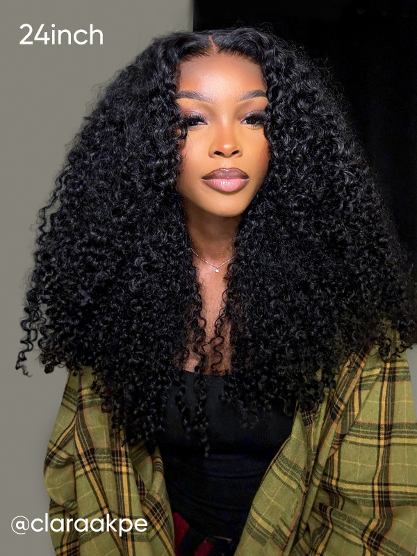 WIGGINS 250% Density Popping Curly HD Lace Front Wigs Medium Length Human Hair Wigs
