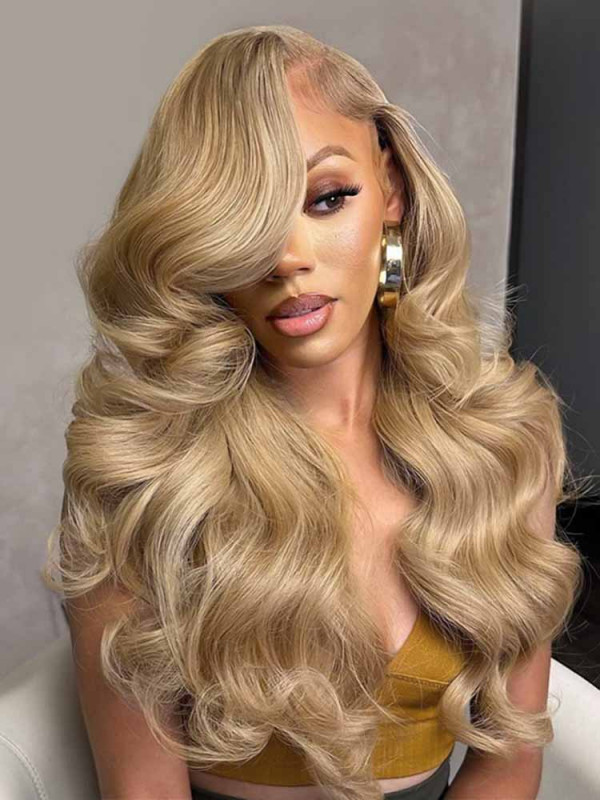 #27 Honey Blonde Body Wave 13x4 Lace Front Wigs Human Hair