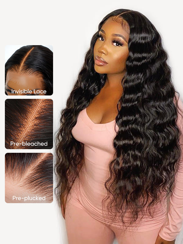 Crimp Wigs Human Hair Lace Frontal Wigs For Women - Wiggins  display picture 2