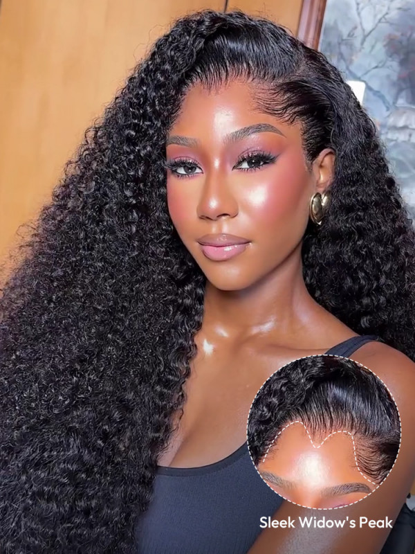 Lagos Hairline Widows Peak M Shaped Curly 13x6 HD Lace Front Wig