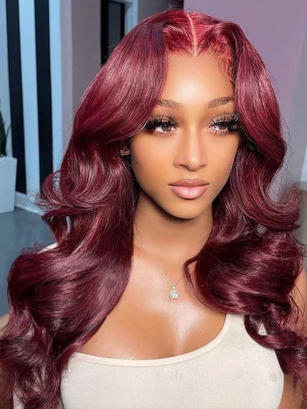 99J Burgundy Wigs 4x4 5x5 Lace Closure Wigs Colored Wigs
