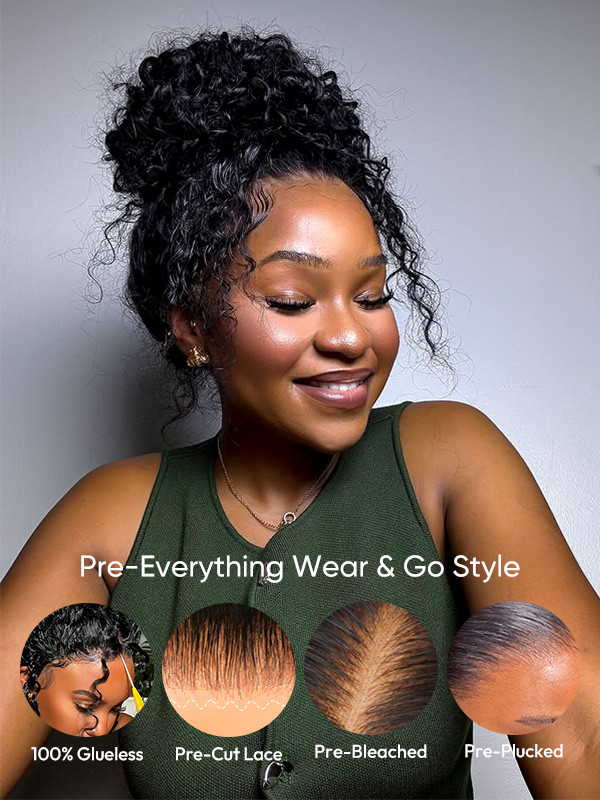 Invisi Drawstring Flexible Fit 360 Lace Wig Loose Deep Wave Human Hair Ready To Go
