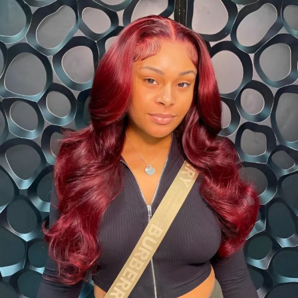 99J Burgundy Wigs 4x4 5x5 Lace Closure Wigs Colored Wigs