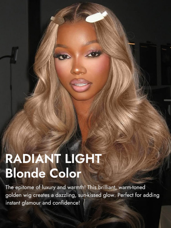 Ombre Highlight Blonde Body Wave Full Density Hair 13x6 Transparent Lace Front Wig