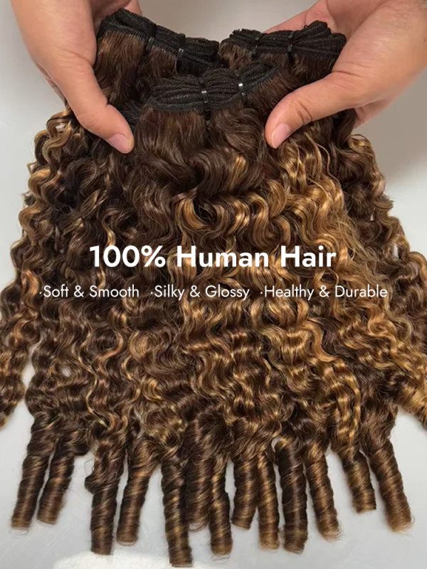 20 Inch Human Hair Extensions Bundle 97g Virgin Burmese Curly Weave 20 Inch Burmese Curly Hair Weft | Raw Curly Extensions – SL  main image 2