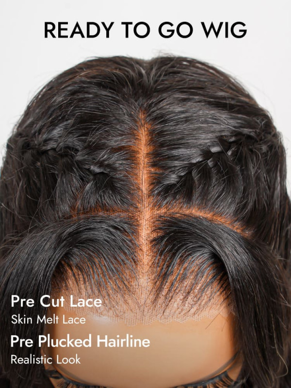 Two Bangs With Butterflly Braids Body Wave Glueless 13x4 Lace Wig-Ready & Go Wigs